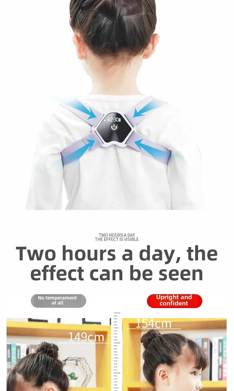 Direct From Manufacturer LCD Smart Posture Corrector Timing Counting Voice Prompt Back Posture Correction Brace For Children