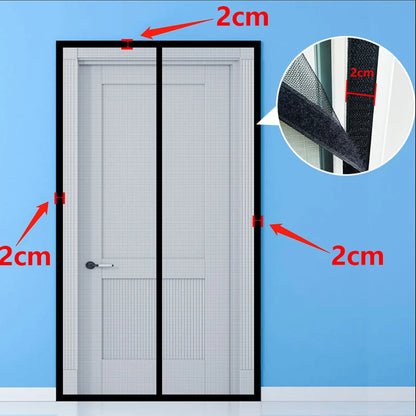 Magnetic Door Screen Custom Size Mosquito Net Curtain Fly Insect Automatic Closing Invisible Mesh For Kitchen indoor living room