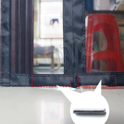 Magnetic Door Screen Custom Size Mosquito Net Curtain Fly Insect Automatic Closing Invisible Mesh For Kitchen indoor living room