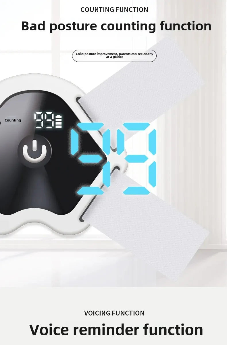 Direct From Manufacturer LCD Smart Posture Corrector Timing Counting Voice Prompt Back Posture Correction Brace For Children