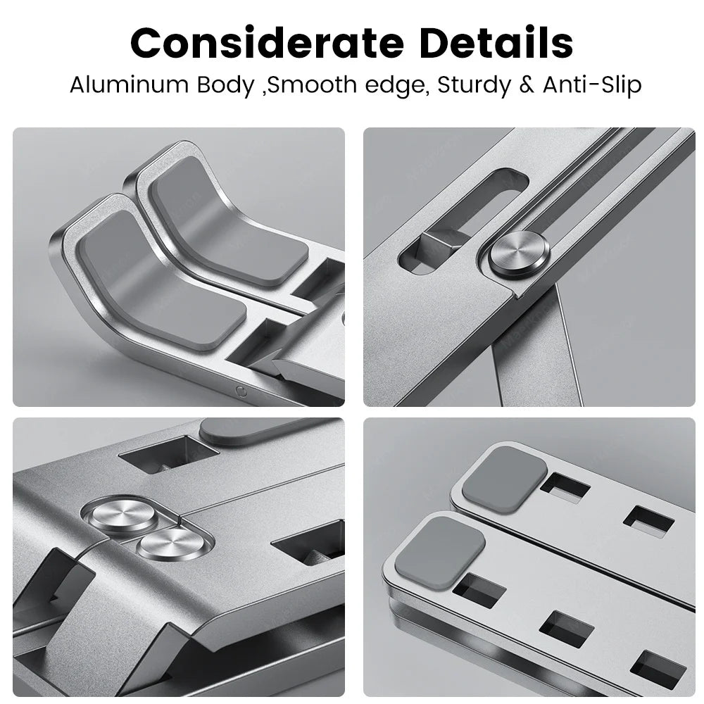 Adjustable Aluminum Alloy Laptop Holder Notebook Stand Lifting Cooling Bracket For Macbook Lenovo Portable Computer Accessories