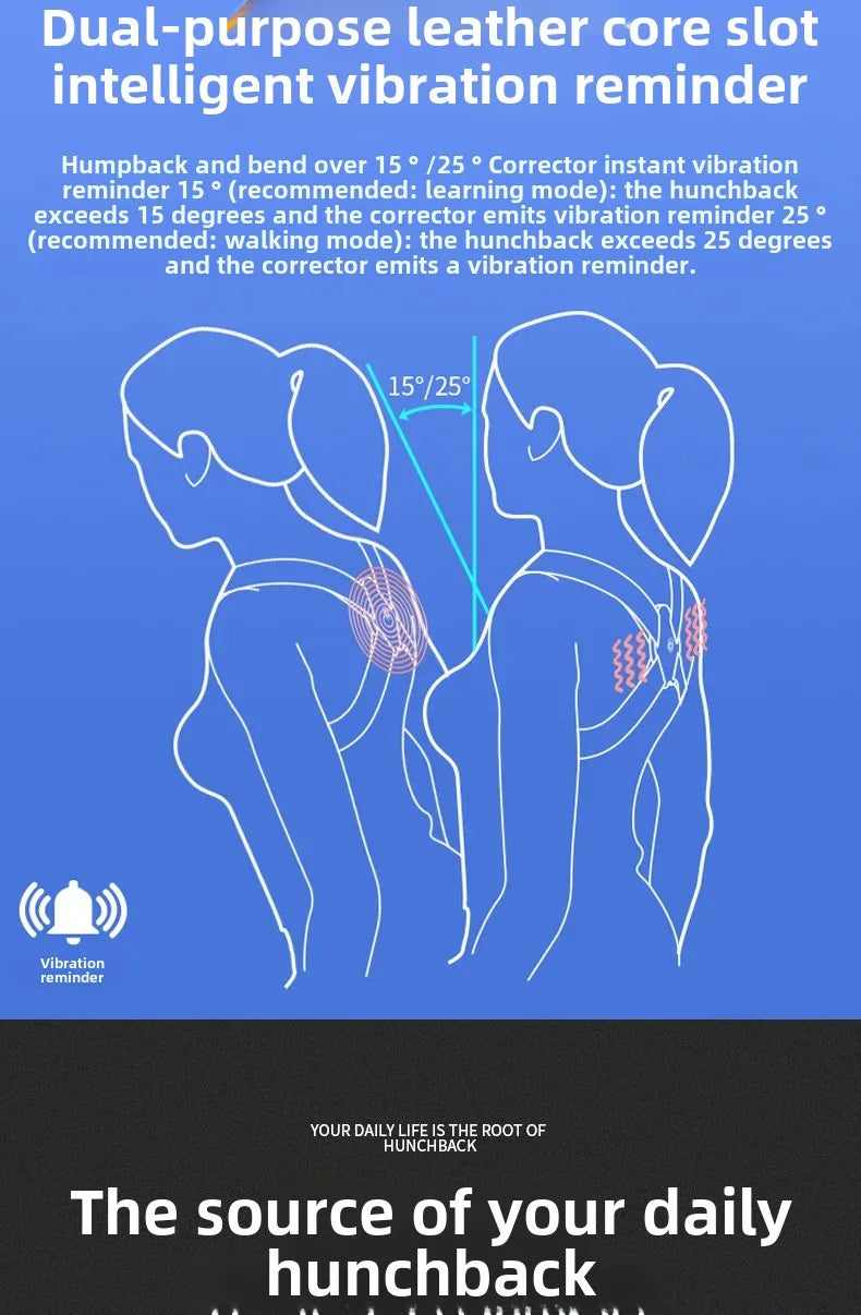 Direct From Manufacturer LCD Smart Posture Corrector Timing Counting Voice Prompt Back Posture Correction Brace For Children