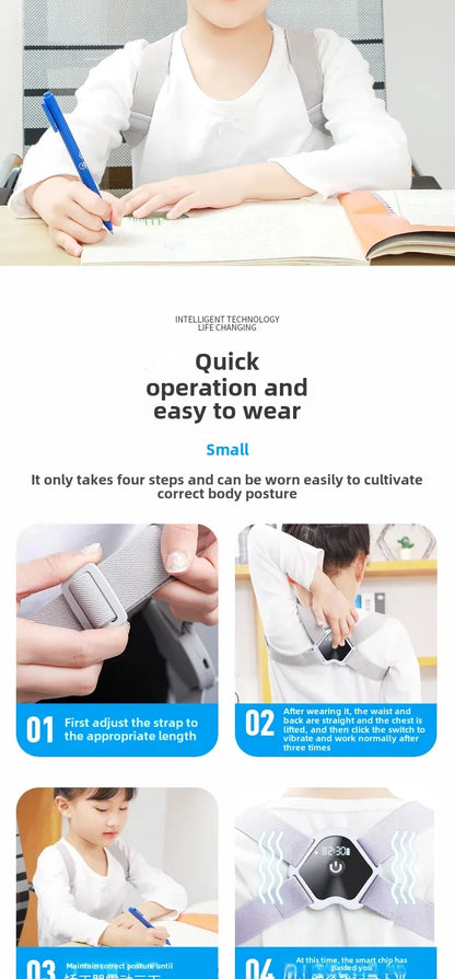 Direct From Manufacturer LCD Smart Posture Corrector Timing Counting Voice Prompt Back Posture Correction Brace For Children